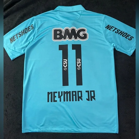 Nike | Shirts | Neymar Jr 1 Santos Blue Sl Third Soccer Jersey